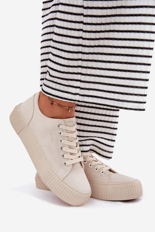 Dámske Textilné Tenisky Big Star RR274407 Béžové