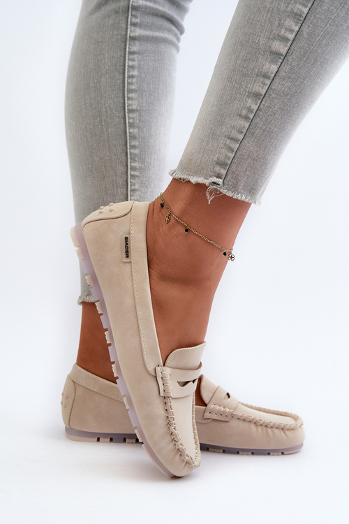 Dámske Mokasíny Z Eko Kože Svietlo Hnedé Celoria