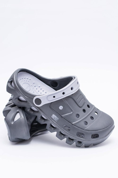 Tmavě šedé pánské zahradní žabky EVA