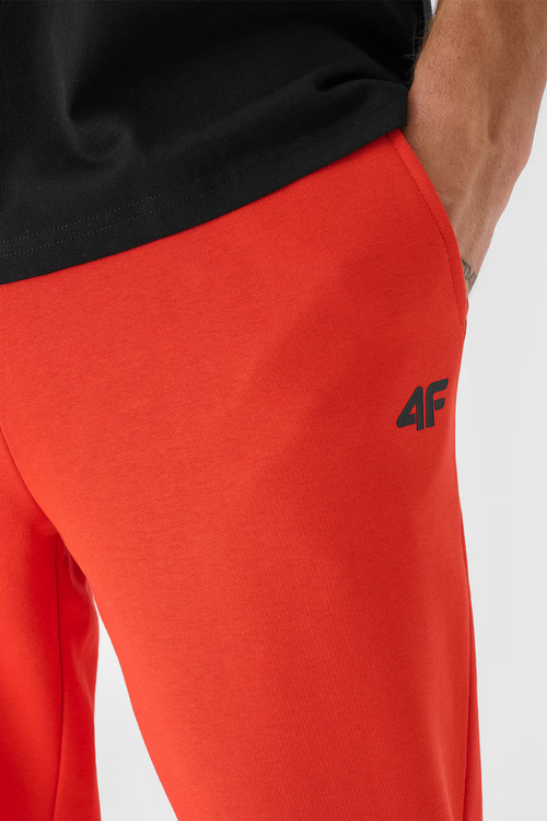 Pánske Teplákové Nohavice Joggery 4FWMM00TTROM0942-60S Červené