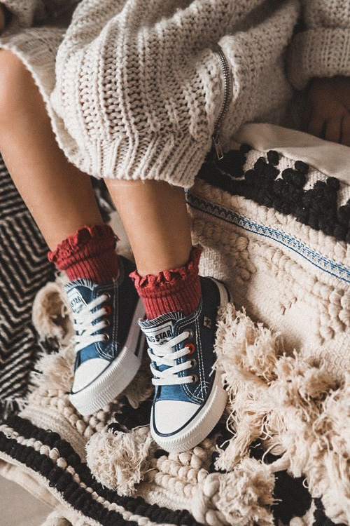 Klasická detská nízka veľká hviezda HH374195 Navy Blue tenisky