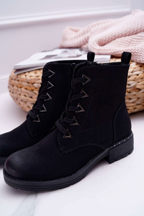 Dámske ploché podpätky Nubuk Black Sergio Leone TR718