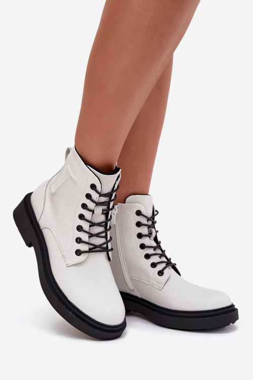 Zateplené dámske kožené čižmy Sergio Leone BT25248-S Biela