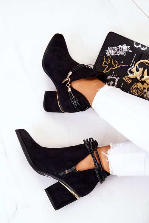 Kovbojské kovbojské topánky s pruhmi čierna inessa