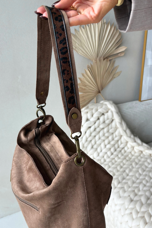 Taška z ekokože semiš béžová Deliane