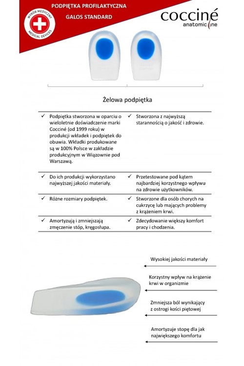 Gélové vložky na ostrohy COCCINE GALOS