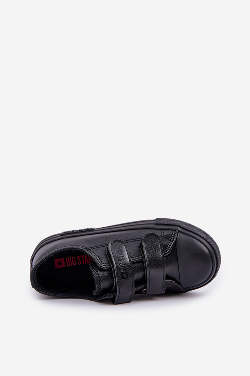 Veľká hviezda KK374054 Čierne tenisky na suchý zips