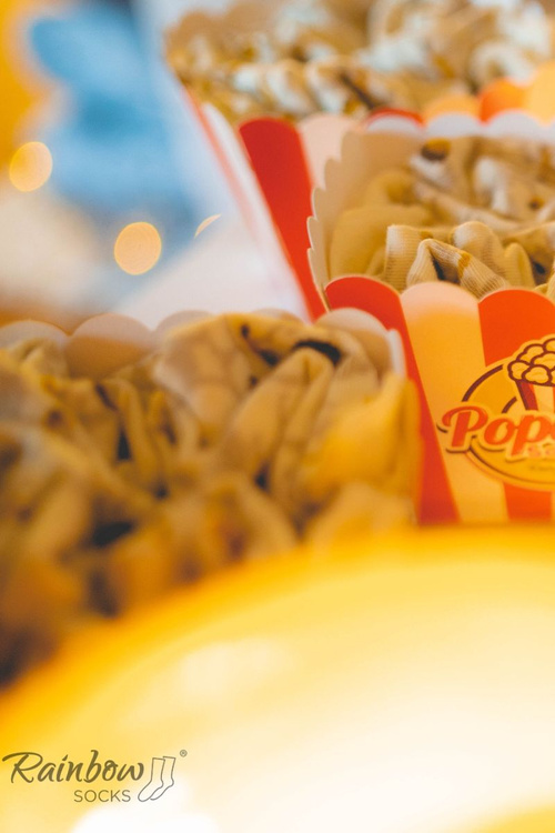 Dúhové ponožky ponožky popcorn box 2 páry