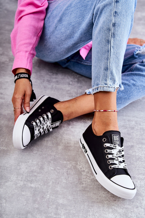 Dámské kůže Sneakers Big Star KK274096 Černá