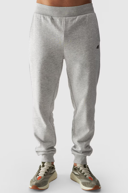 Pánske Teplákové Nohavice Joggery 4FWMM00TTROM0942-27M Sivý Melír