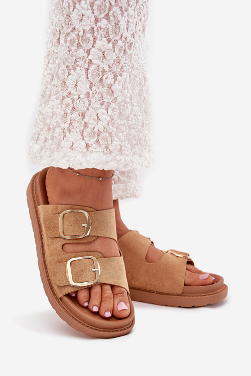 Dámské Sandály Na Platformě Se Zlatými Přezkami Camel Verena