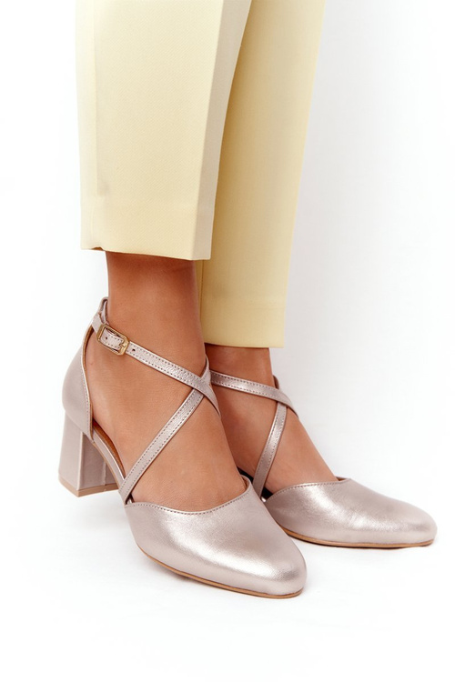 Dámske čerpadlá Maciejka Leather Złote 04070-25