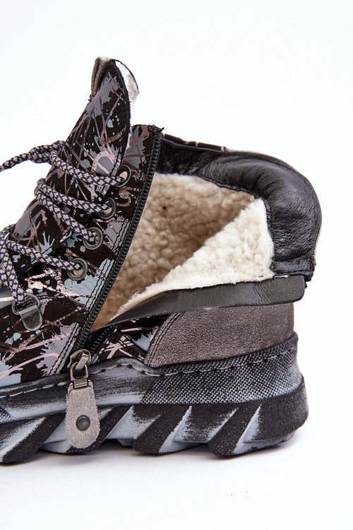 Dámske kožené izolované topánky Maciejka 06146-03 Šedá