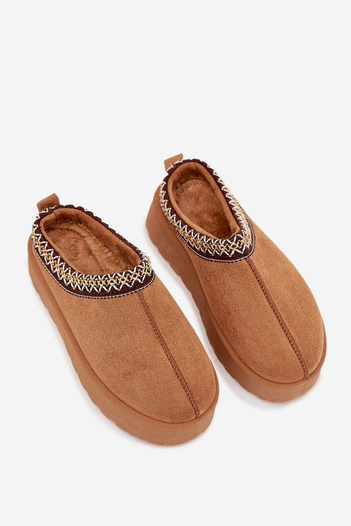 Detské Mládežnícke Snehule S Výšivkou Na Platforme Camel Jolisse