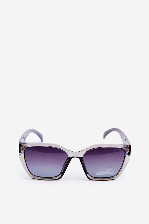 Dámske Klasické Slnečné Okuliare so Zlatými Detailmi UV400 Sivé