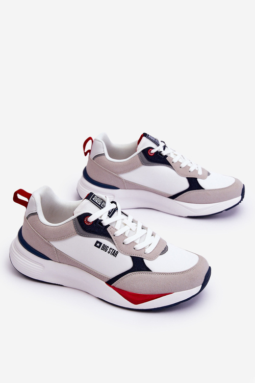 Pánská sportovní obuv Memory Foam Big Star LL174235 Bílá a šede
