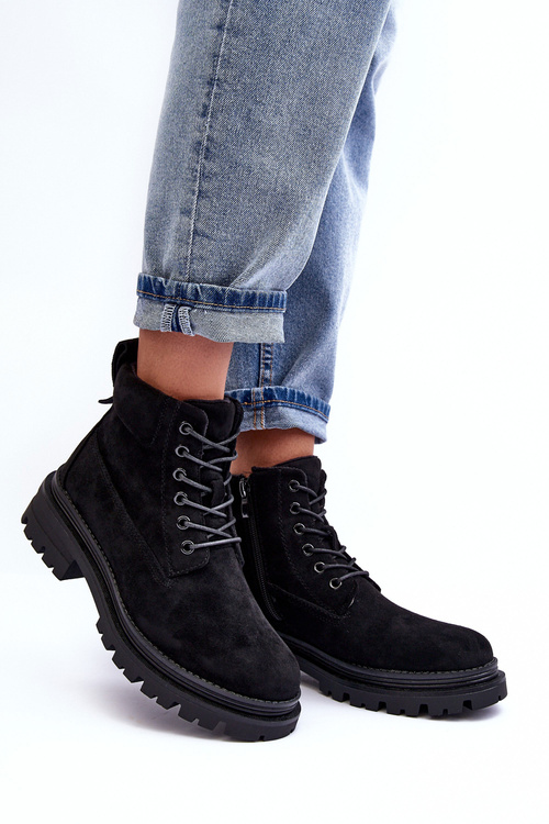 Semišové topánky izolované čierne Alden