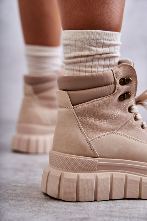 Pohodlné boty na platformě béžové Sanchio
