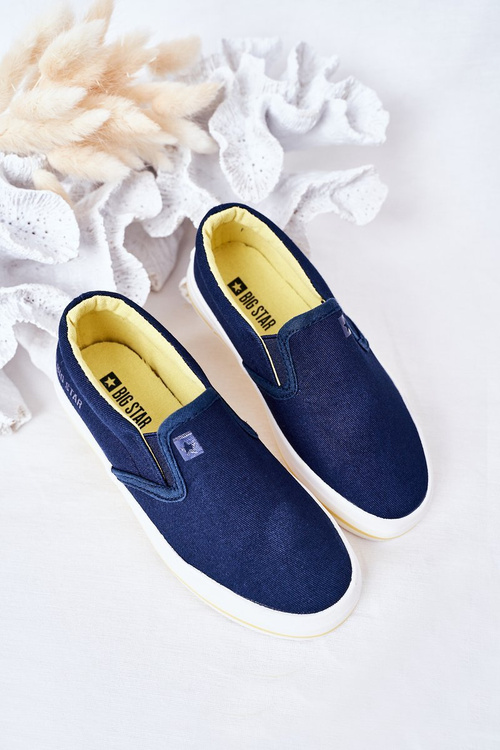 Dětské Nazouvací Tenisky Slip-On Big Star HH374011 Tmavě Modré