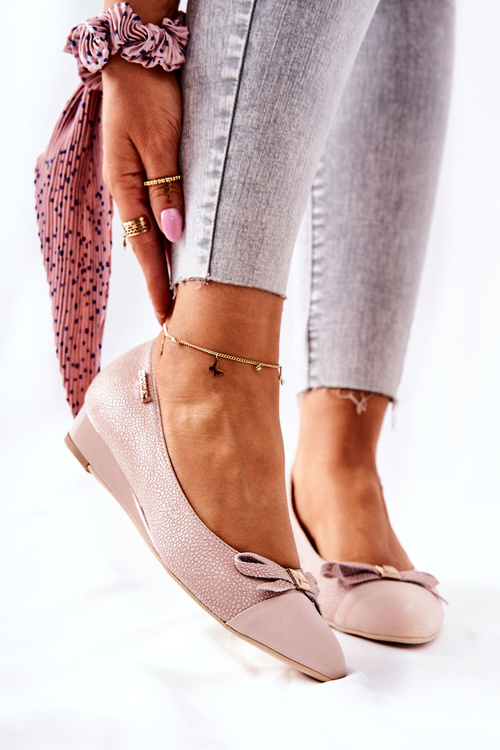 Kožené Dugoutová čerpadla s podpatky v Monnari 0590-M04 Zářivě růžová