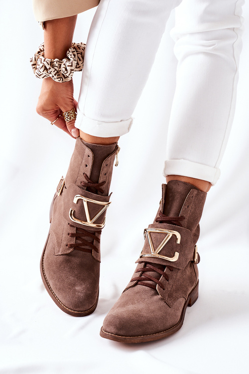 Dámské Kotníkové Boty Semisove Hnede Nicole 2676