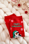 Dětské ponožky "Merry Christmas" Lední medvěd červene