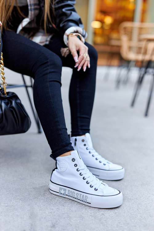 Vysoké Tenisky Na Platformě Big Star II274014 Bílé