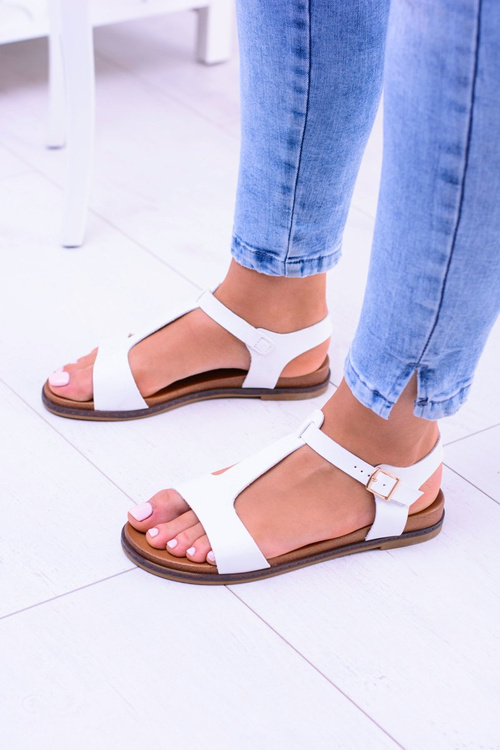 bílé sandály Sunnyside