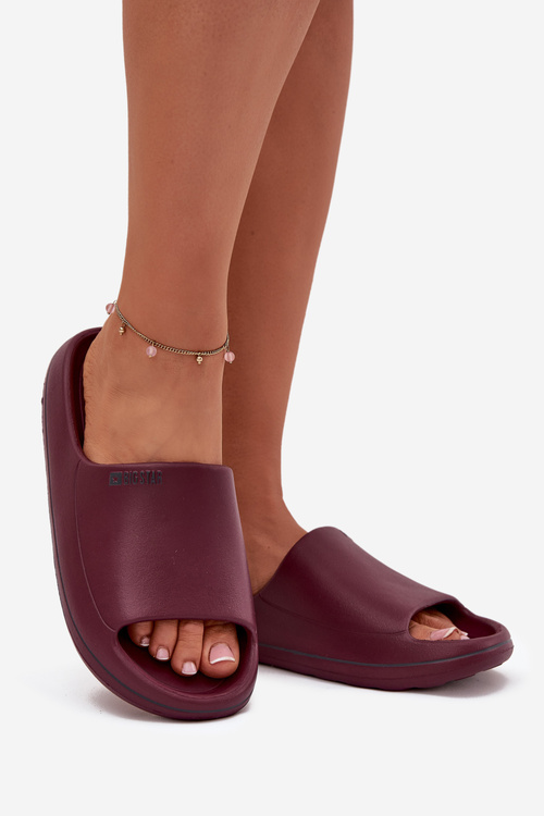 Ľahké Dámske Pantofle Big Star SS274422 Bordová