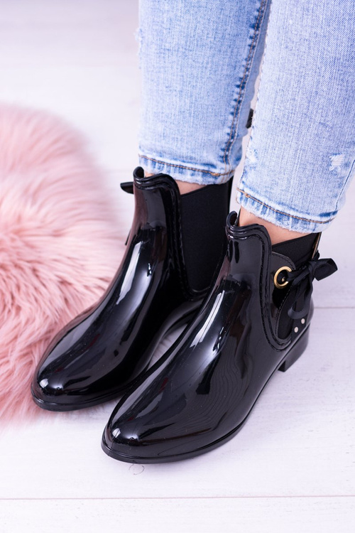 Černá dámská Lakované galoše Jodhpur boty Someday