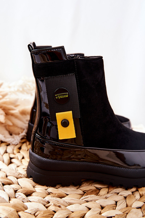 Maľované detské topánky, semišová čierna moja krásna