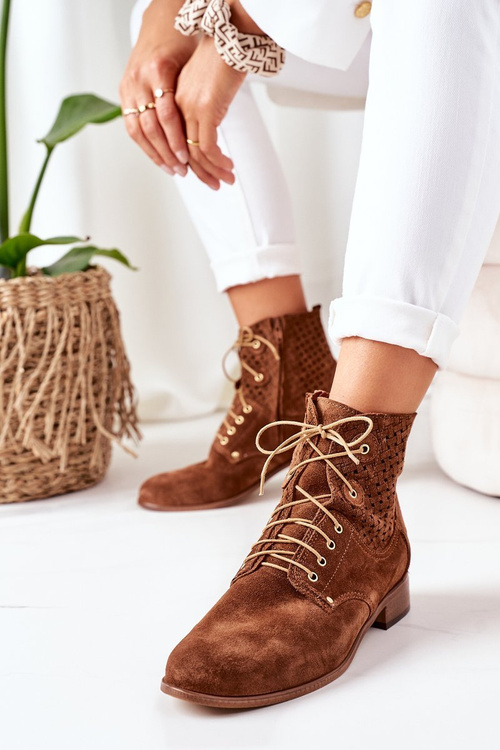 Semišové topánky so vzorom Openwork Josie Openwork