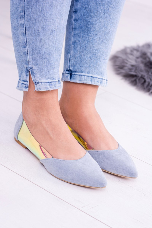 Lu Boo modré Transparentní holografické baleríny ve Spitz Venessa