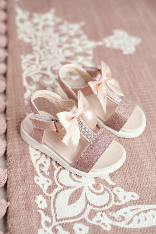 Dětské Sandály pro Dívky na Suchý Zip Champagne Bella