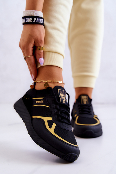 Dámské tenisky Big Star JJ274A195 Černo-zlatá