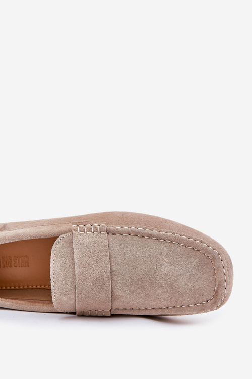 Semišové Pánské Mokasíny Big Star RR174050 Béžové