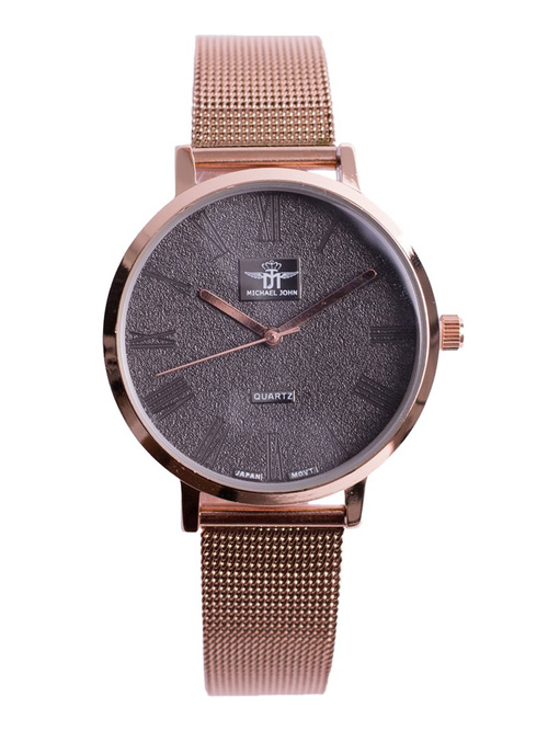 Dámské Hodinky Michael John Elis Pink Gold / Grey Dispaly