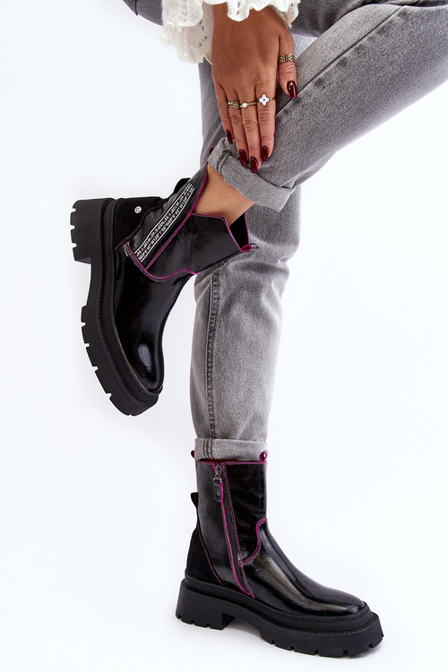 Kožené dámské botky Maciejka 06236-15 Černé