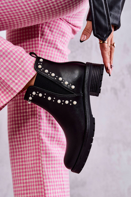 Kožené nazouváky Černá Ferra