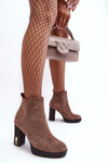Suede Classic Brown High podpätky Amy
