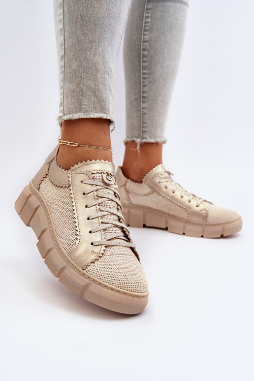 Dámská kožená obuv Maciejka 05850-22 Světle béžová