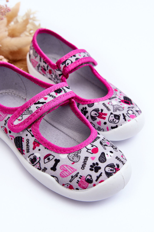 Detská balerína Papcie Befado 114x521 Gray-ružová