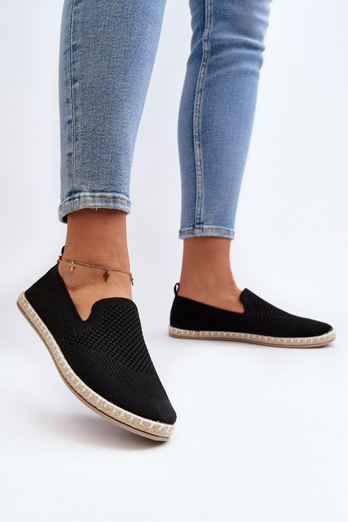 Čierne dámske slip-on espadrily Harmonie