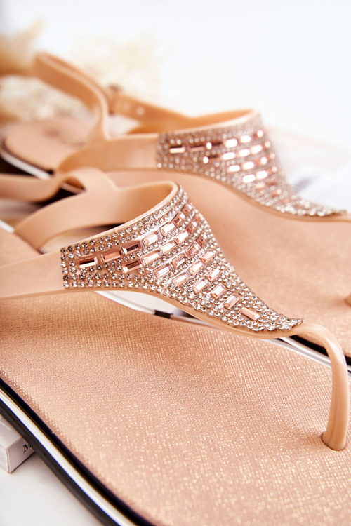 Dámske flip -flop sandále s dekoráciami ružová Atlanta