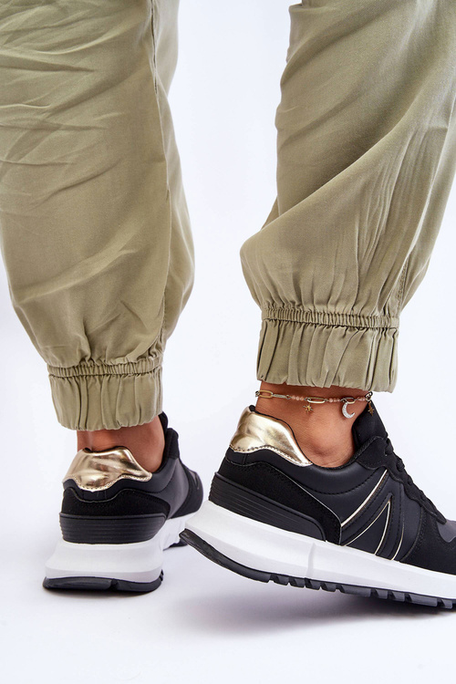 Kožené dámské sportovní boty černé Kabama