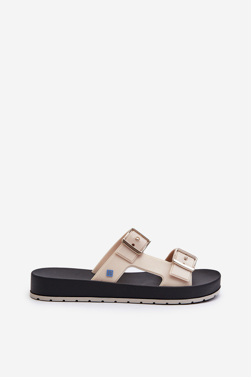 Dámské žabky na ploché podrážce ZAXY LL285072 Bežové