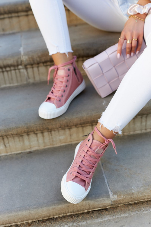 Klasické vysoké tenisky Big Star JJ274382 Růžová