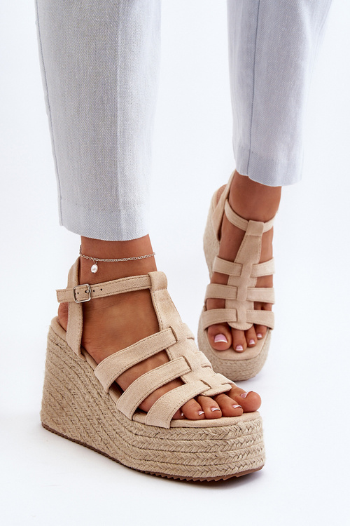 Sandály Na Kotoxu S Pletencem Béžové Gnosis