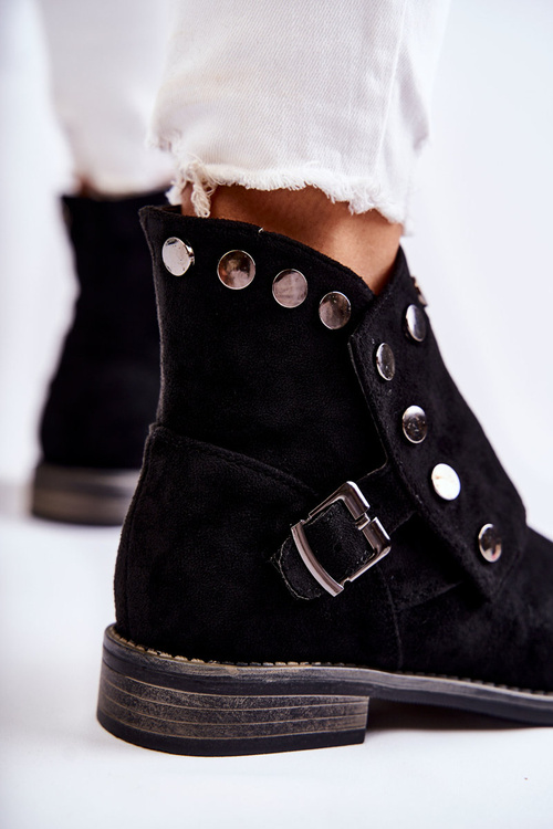 Dámské semišové boty S. Barski Black Merk