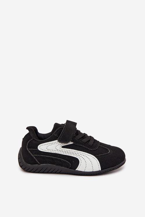 Detské športové topánky s pásikom Čierno-biele Perrin